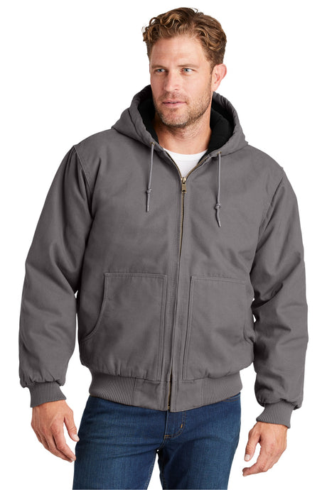 CornerStone Men's Washed Duck Cloth Insulated Hooded Work Jacket - CSJ41 CornerStone