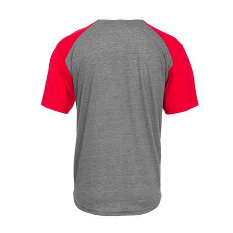 Badger Men's Tri-Blend Full Button Tee Badger