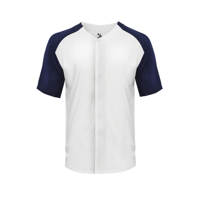 Badger Men's Tri-Blend Full Button Tee Badger