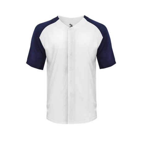 Badger Men's Tri-Blend Full Button Tee Badger
