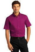 Port Authority Men's Short Sleeve SuperPro React Twill Shirt. W809 1 of 2