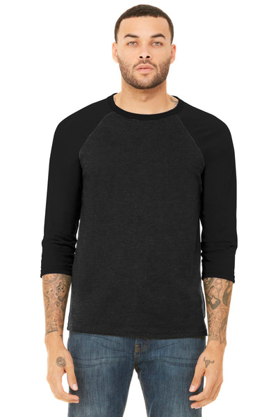 BELLA+CANVAS  Men's 3/4-Sleeve Baseball Tee. BC3200 1 of 2