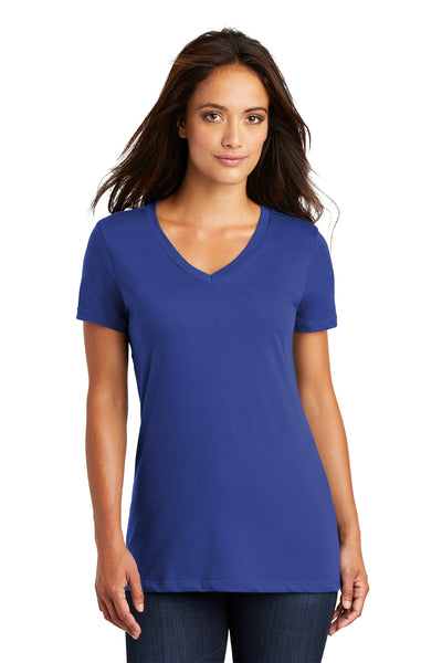 District Women's Perfect Weight V-Neck Tee. DM1170L
