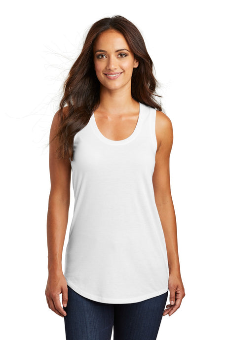 District Women's Perfect Tri Racerback Tank. DM138L 1of2 District