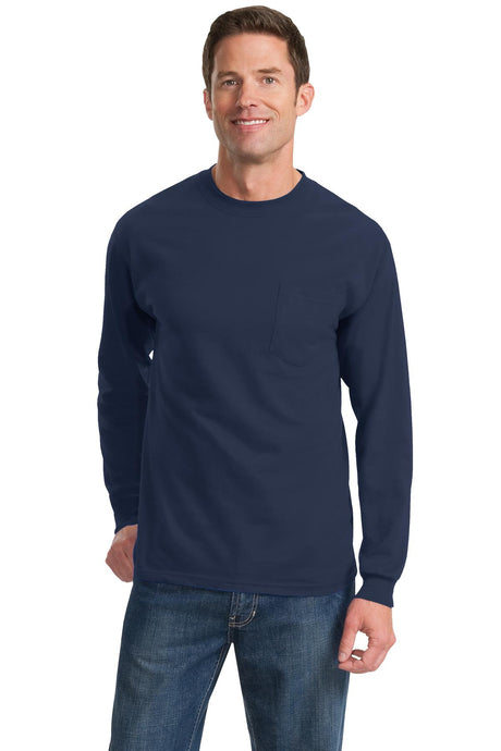 Port & Company Men's Long Sleeve Essential Pocket Tee Port & Company