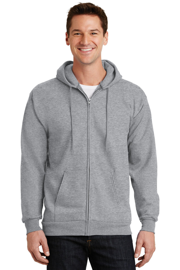 Port & Company - Men's Essential Fleece Full-Zip Hooded Sweatshirt Port & Company