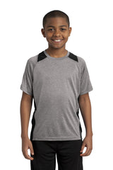 Sport-Tek Youth Heather Colorblock Contender Tee YST361