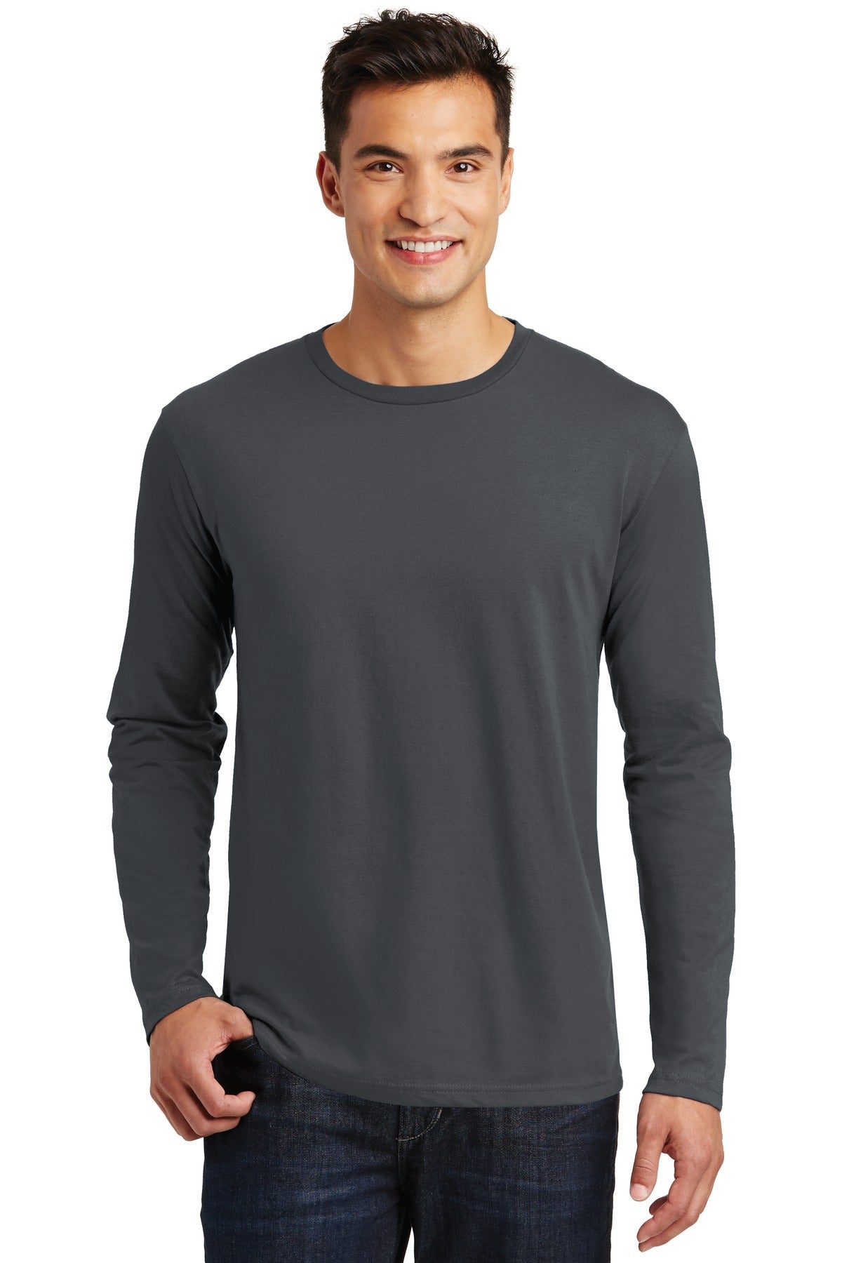District Men's Perfect Weight Long Sleeve Tee. DT105 District