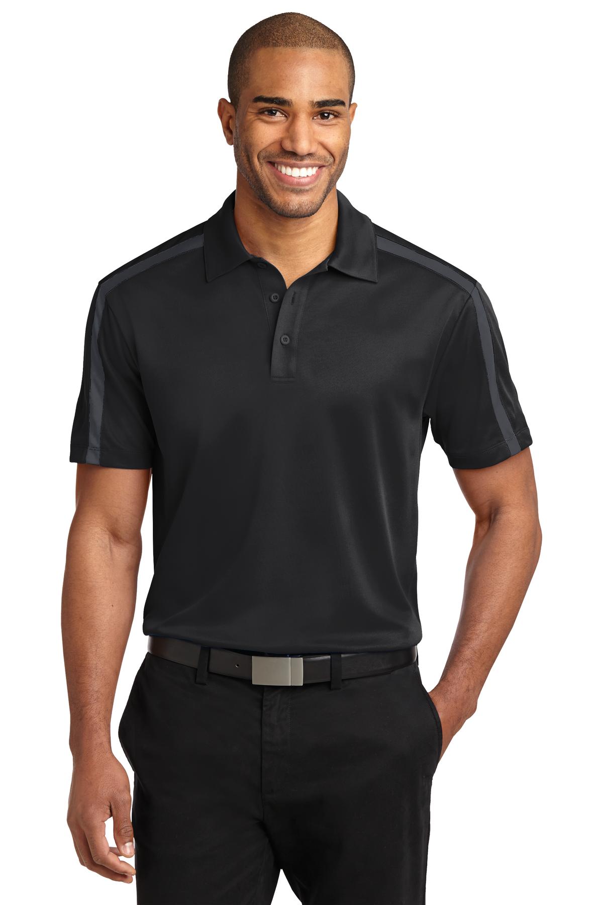 Port Authority Men's Silk Touch Performance Colorblock Stripe Polo. K547