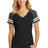 District Women's Game V-Neck Tee. DM476 District