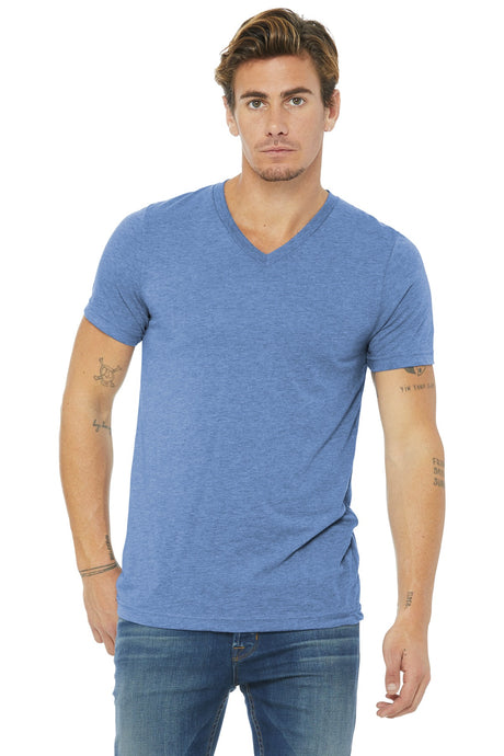 BELLA+CANVAS Men's Triblend Short Sleeve V-Neck Tee. BC3415 2 of 2 BELLA + CANVAS