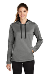 Sport-Tek Women's PosiCharge Sport-Wick Heather Fleece Hooded Pullover LST264