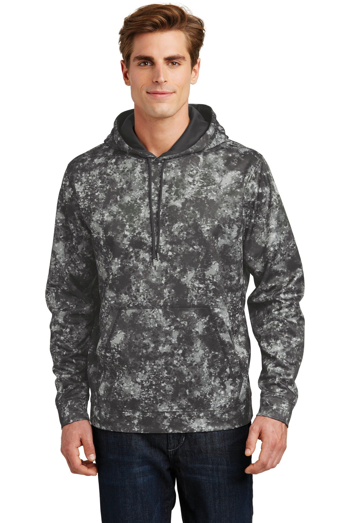 Sport-Tek Men's Sport-Wick Mineral Freeze Fleece Hooded Pullover