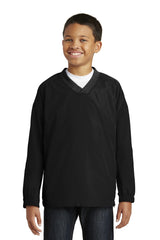 Sport-Tek Youth V-Neck Raglan Wind Shirt YST72