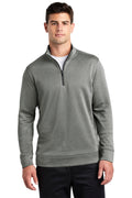 Sport-Tek Men's PosiCharge Sport-Wick Heather Fleece 1/4-Zip Pullover