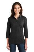 Port Authority Women's 3/4-Sleeve Meridian Cotton Blend Polo. L578