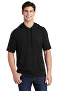 Sport-Tek Men's PosiCharge Tri-Blend Wicking Fleece Short Sleeve Hooded Pullover ST297