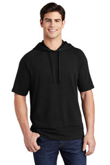 Sport-Tek Men's PosiCharge Tri-Blend Wicking Fleece Short Sleeve Hooded Pullover ST297