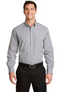 Port Authority Men's Long Sleeve Gingham Easy Care Shirt. S654