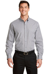 Port Authority Men's Long Sleeve Gingham Easy Care Shirt. S654