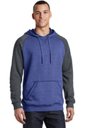District Young Men's Lightweight Fleece Raglan Hoodie. DT196 District