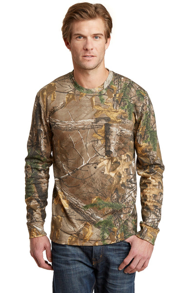 Russell Outdoors Men's Realtree Long Sleeve Explorer 100% Cotton T-Shirt with Pocket S020R