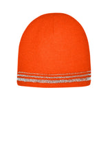 CornerStone Lined Enhanced Visibility with Reflective Stripes Beanie CornerStone