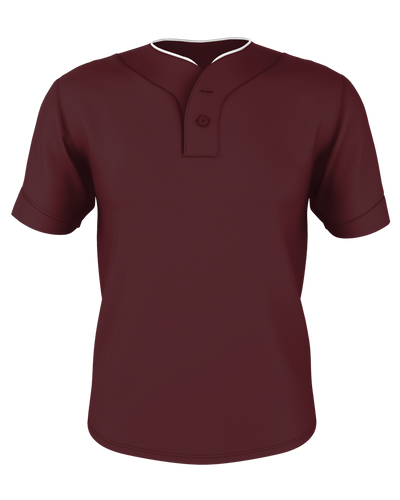 Alleson Adult Two Button Mesh Baseball Jersey With Piping