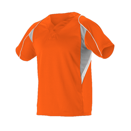 Alleson Youth 2 Button Henley Baseball Jersey Alleson