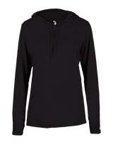 Badger 4165 Women's B-Core Long-Sleeve Hooded Tee Badger