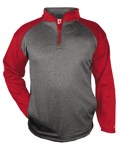 Badger Men's 1/4 Zip Sport Heather Fleece