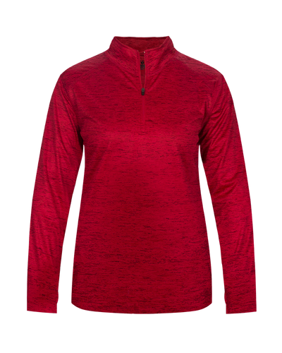 Badger 4173 Women's Tonal Blend 1/4 Zip Pullover