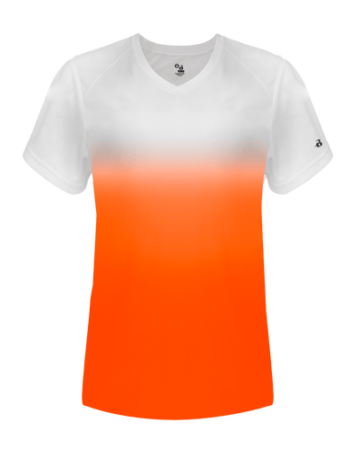 Badger 4207 Women's Ombre V-Neck Tee