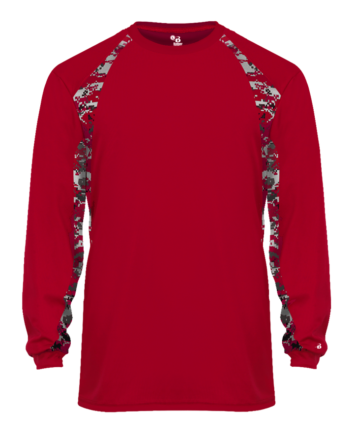 Badger Men's Digital Hook Long-Sleeve Tee Badger