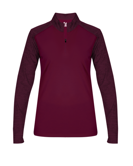 Badger Women's Sport Tonal Blend 1/4 Zip Badger