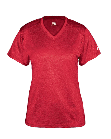 Badger Women's Pro Heather V-Neck Tee Badger