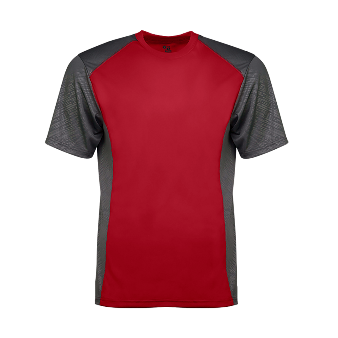 Badger Men's Line Embossed Colorblock Tee Badger