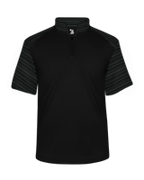 Badger Men's Sport Stripe Short-Sleeve 1/4 Zip Badger