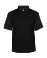 Badger Men's Sport Stripe Short-Sleeve 1/4 Zip Badger