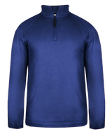 Badger Men's Pro 1/4 Zip Heather Fleece Badger