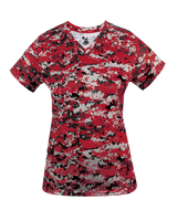 Badger Women's Digital V-Neck Tee Badger