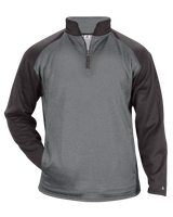 Badger Men's 1/4 Zip Sport Heather Tonal Fleece Badger