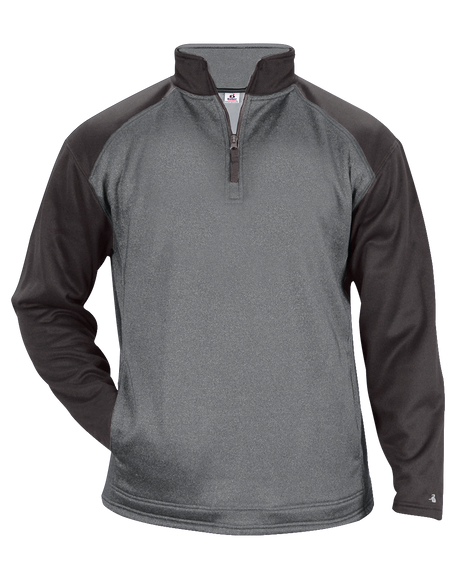 Badger Men's 1/4 Zip Sport Heather Tonal Fleece Badger
