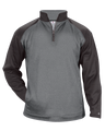 Badger Men's 1/4 Zip Sport Heather Tonal Fleece Badger