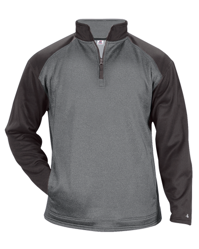Badger Men's 1/4 Zip Sport Heather Tonal Fleece