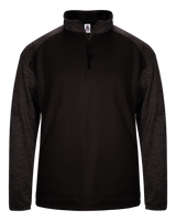 Badger Men's 1/4 Zip Sport Tonal Blend Fleece Badger