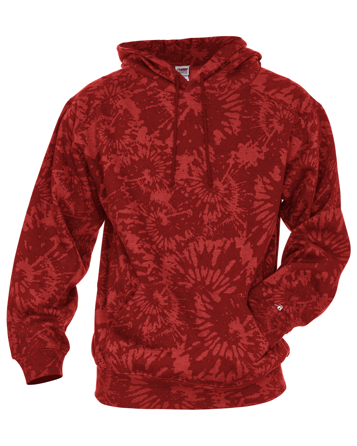 Badger Men's Athletic Fleece Tie Dye Hood Badger