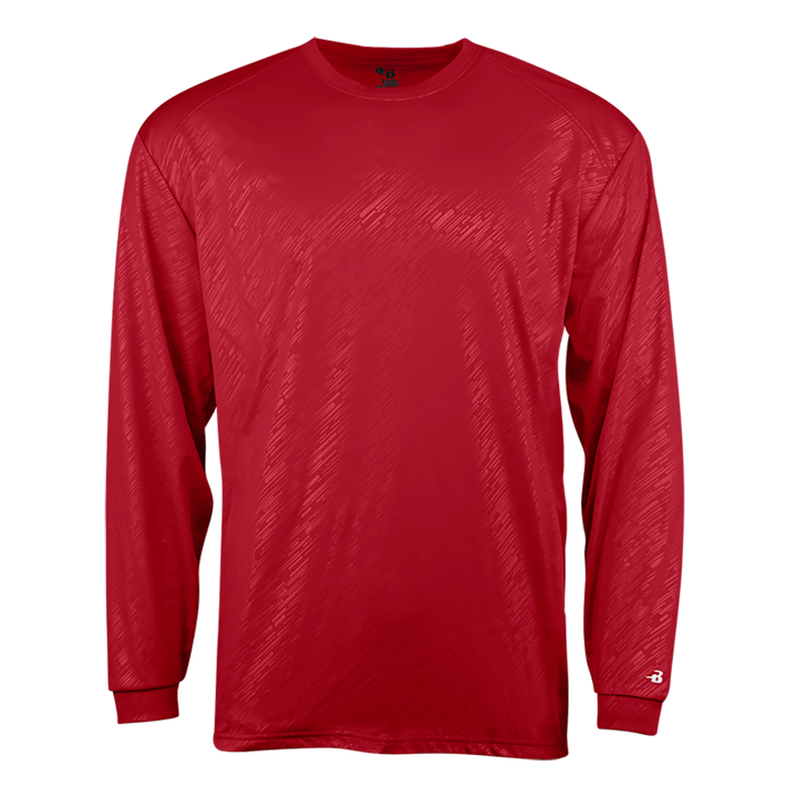 Badger Youth Line Embossed Long-Sleeve Tee Badger