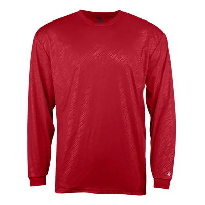 Badger Youth Line Embossed Long-Sleeve Tee