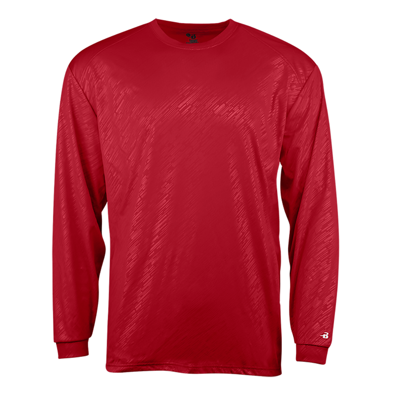 Badger Youth Line Embossed Long-Sleeve Tee